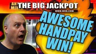 JACKPOT!! •AWESOME HANDPAY WIN on WHEEL HOT 7'S •