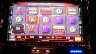 Inca Treasures slot machine bonus win at Sands Casino