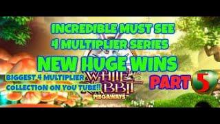 WHITE RABBIT (BIG TIME GAMING)  HUGE WIN! PART 5 OF 6, RECORD BREAKING 4 MULTIPLIER SERIES.