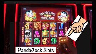 Bonuses for everyone! Big win on Dancing Drums. A great time with my slot neighbors!