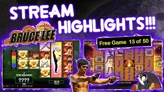 Record 50 Spins on Eye of Horus & BIG Casino Action!!! Stream Highlights!