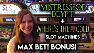 First Try on Mistress of Egypt Slot Machine! Wheres the Gold BONUS! Nice WIN!