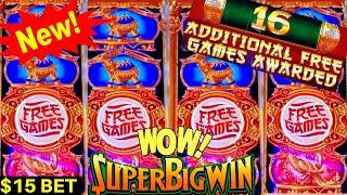 NEW! CASH FORTUNE Slot Machine $15 Bet Bonus & Huge Win | Buffalo Gold Revolution Max Bet | PART-4