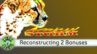 African Storm slot machine, Reconstructing 2 Bonuses