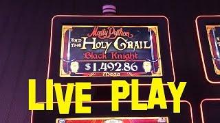 Monty Python and the Holy Grail Live play at max bet $2.50 Bally Slot Machine