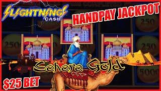 HIGH LIMIT Lightning Link Magic Pearl & Sahara Gold HANDPAY JACKPOT ★ Slots ★️$25 Bonus Round Slot M