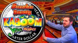 Quarter Time! LIVE PLAY and BONUSES on Quarter Slot Machines (Kaboom, Jade Monkey, Brazilian Beauty)