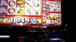 Silver Sword 1c slot machine line hit - BIG WIN!