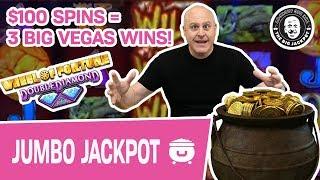• $100 Spins = 3 BIG Wheel of Fortune JACKPOT Wins! • @ Cosmo!