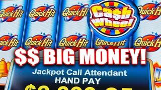 HIGH LIMIT CASH WHEEL QUICK HIT PROGRESSIVE JACKPOT WINNER ⋆ Slots ⋆ BIG MONEY BETS!