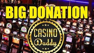 BIGGEST TWITCH DONATION LIVE ON STREAM 2017 - ONLINE CASINO - CasinoDaddy -