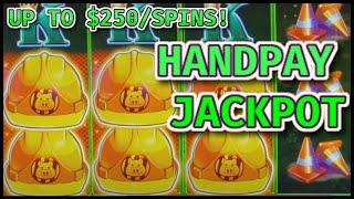 HIGH LIMIT UP TO $250 SPINS Lock It Link Huff N' Puff HANDPAY JACKPOT $30 Bonus Round Slot Machine