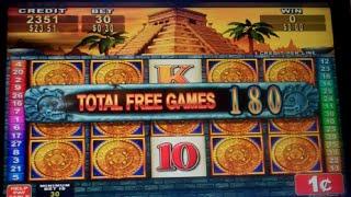 Mayan Chief Slot Machine Bonus + Retrigger - 190 FREE SPINS - HUGE WIN (#5)