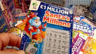 Scratchcards.SANTA'S MILLIONAIRE.JEWEL MULTIPLIER .Likes Needed if you want another Game tonight?
