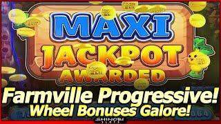 Farmville Mighty Cash Slot - Maxi Jackpot Awarded with Wheel Bonuses and Free Games