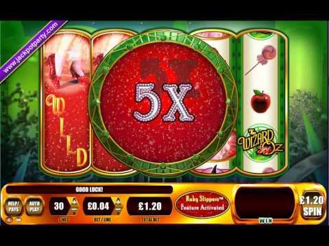 £800 MEGA BIG WIN (666 X STAKE) THE WIZARD OF OZ Ruby Slippers™ AT JACKPOT PARTY