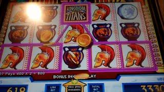 Kingdom of the Titans Slot Machine Bonus + 2 Retriggers - Spinning Streak - 24 Free Spins, NICE WIN