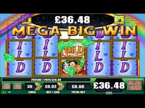 £338.00 MEGA BIG WIN (563 X STAKE) ON WIZARD OF OZ ONLINE SLOT GAME™ AT JACKPOT PARTY®