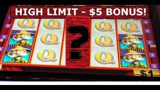 NEW YEARS EVE!  HIGH LIMIT $5 BET Konami Slot Machine POTAWATOMI CASINO - Milwaukee, WI