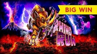BIG WIN BONUS! Rhino Run Slot - DOUBLE RETRIGGER!