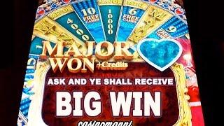 ASK AND YE SHALL RECEIVE! - BIG WIN! - MAJOR WHEEL BONUS plus CREDITS! - Slot Machine Bonus