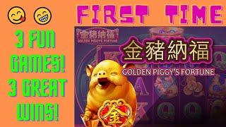 ⋆ Slots ⋆  MAJOR BIG WIN!  GOLDEN PIGGY'S FORTUNE & GOLD DRAGON & DOOR TO RICHES SLOT MACHINE POKIES