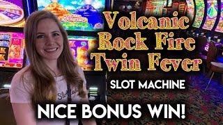 Volcanic Rock Fire Twin Fever Slot Machine! BONUS! Great Comeback WIN!