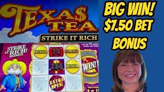 BIG WIN-$7.50 bet-NewTexas Tea Strike it Rich