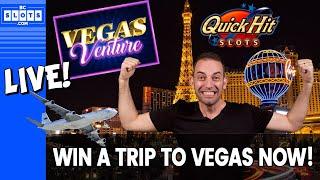 • LIVE Tournament •️ WIN 1 of 31 Trips for 2 to Las Vegas! • Quick Hit + BCSlots #AD