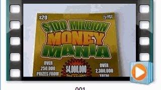 "Money Mania" - $20 Illinois Lottery Instant Scratch off ticket