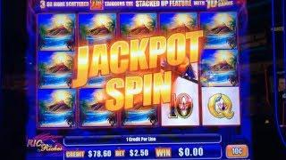 •SUPER BIG WIN ! NEW Slot ! STACKED UP! •RIO RICHES Slot (Ainsworth)•$125 Free Play Live Play 栗•彡