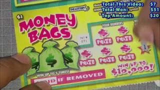 Mass Lottery Part 3 - Full Book Money Bags Scratch Offs