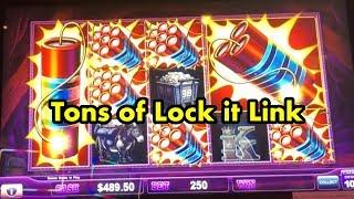 Lock it Link - Lock it Feature Bonus Collection.  Piggy Bankin and Eureka Slots (includes handpays)