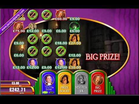 £588 SUPER BIG WIN (196 X STAKE) THE WIZARD OF OZ: RUBY SLIPPERS™ BIG WIN SLOTS AT JACKPOT PARTY