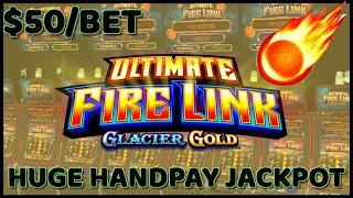 HIGH LIMIT Ultimate Fire Link Glacier Gold BIG HANDPAY JACKPOT ⋆ Slots ⋆$50 Bonus Slot Machine EPIC 
