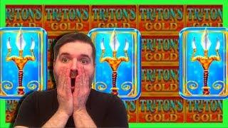 IT DIDN'T KNOW YOU COULD WIN THAT MUCH! • MASSIVE WIN on Triton's Gold Slot Machine W/ SDGuy1234