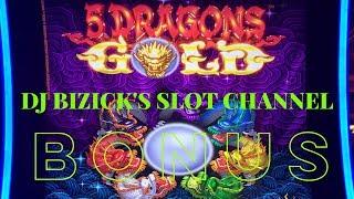 ~*** BONUS ***~ 5 Dragons Gold Slot Machine! ~ FIRST TRY! • DJ BIZICK'S SLOT CHANNEL