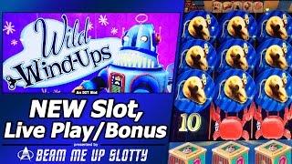 Wild Wind-Ups Slot - Live Play and Nice Free Spins Bonus Win in New IGT Game