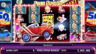 50's DRIVE-WIN! Video Slot Casino Game with a DRIVE-IN FREE SPIN BONUS