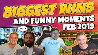 Biggest wins and Funny moments of casinodaddy February 2019 (Casino Twitch & Youtube)