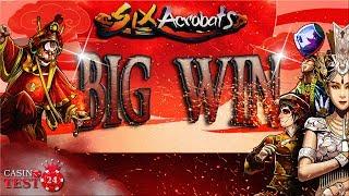 BIG WIN on Six Acrobats - Microgaming Slot - 1,80€ BET!