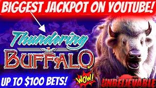 ⋆ Slots ⋆LARGEST JACKPOT⋆ Slots ⋆ On YouTube For Thundering Buffalo Slot Machine ! High Limit Slot H