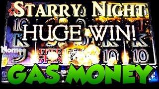 Starry Night Slot Machine - $1 Bet - Gas Money Hit and Run!