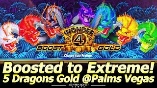Boosted To Extreme - Wonder 4 Boost Gold 5 Dragons Slot Machine. BIG WIN @Palms Casino in Las Vegas!