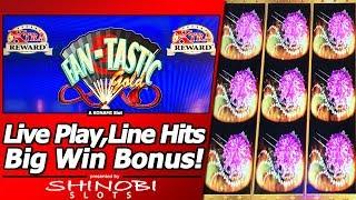 Fan-Tastic Gold Slot - Live Play with Nice Free Spins Bonus and Random Features
