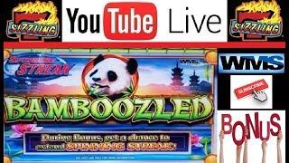 LIVE from the SLOT GALLERY - Lets play BAMBOOZLED machine & HIT A JACKPOT HAND PAY