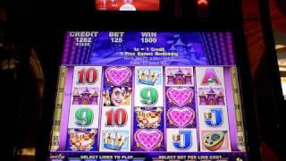 Harlequin Hearts slot machine bonus win at Parx Casino at Philly Park