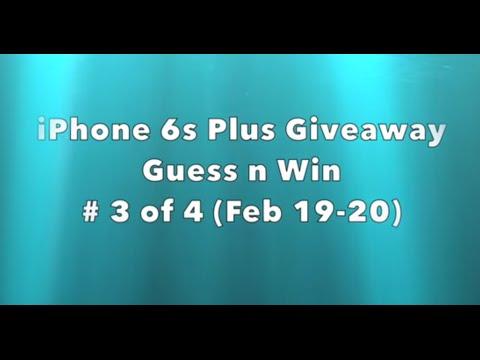 ** iPhone 6s Plus Giveaway ** CLOSED ** Guess n Win 3 of 4 ** SLOT LOVER **