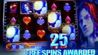 25 Free Spins on Vampire's Embrage - 5c WMS Slots