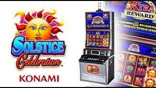 Konami : Solstice Celebration :  Line Hit and Bonus on a $3.00 bet